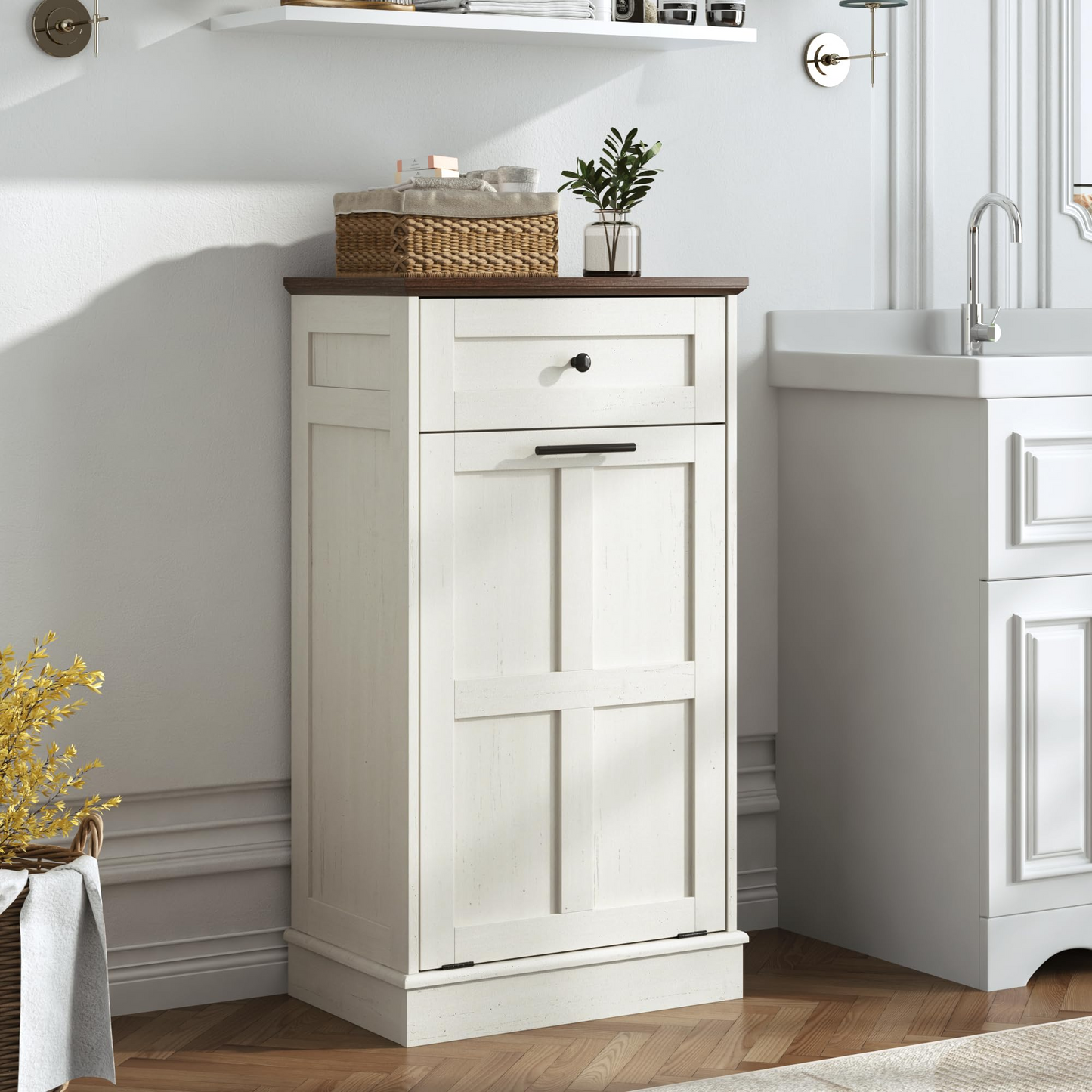 13 Gallons Tilt-Out Trash Can Cabinet