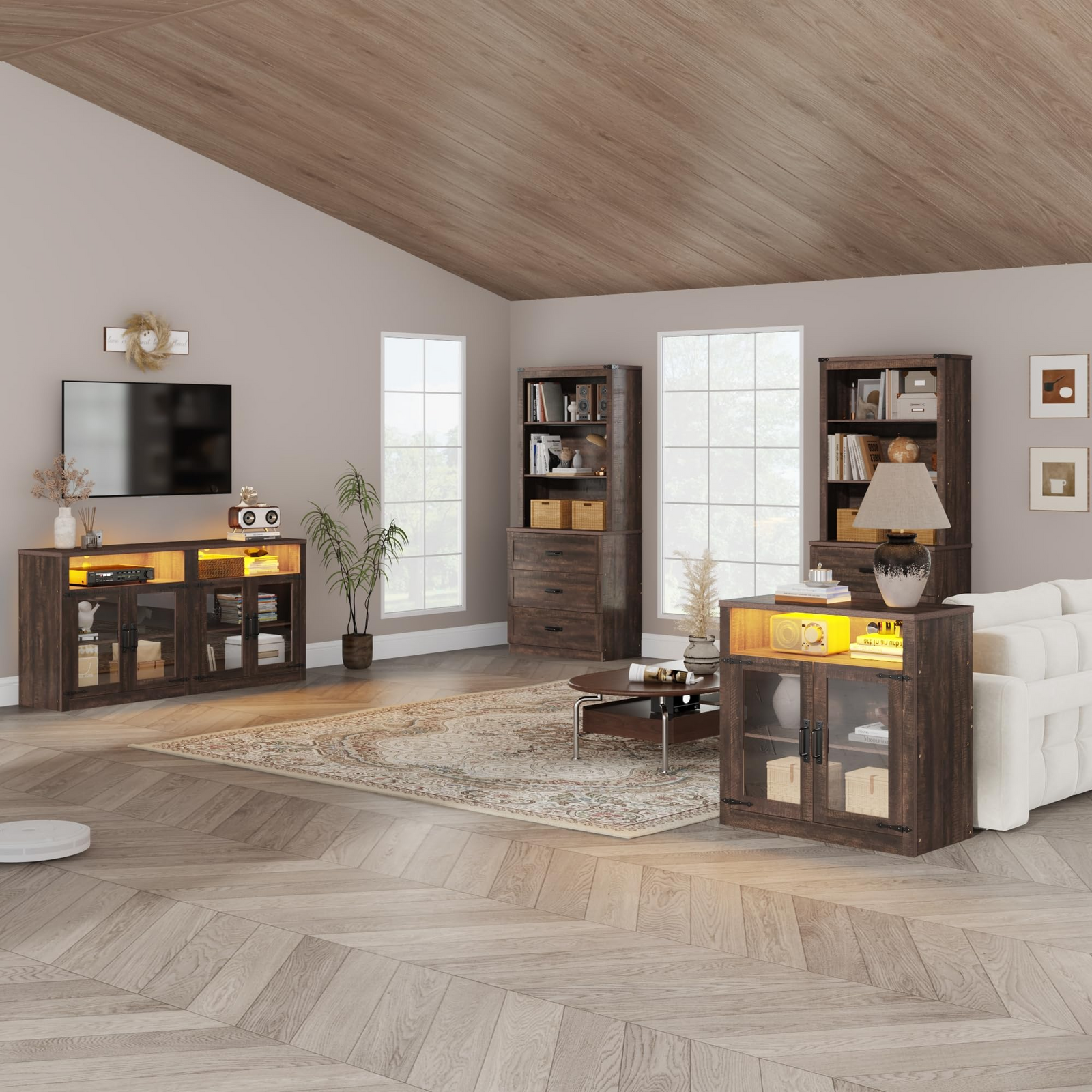 4-Piece TV Stand for TVs up to 100"