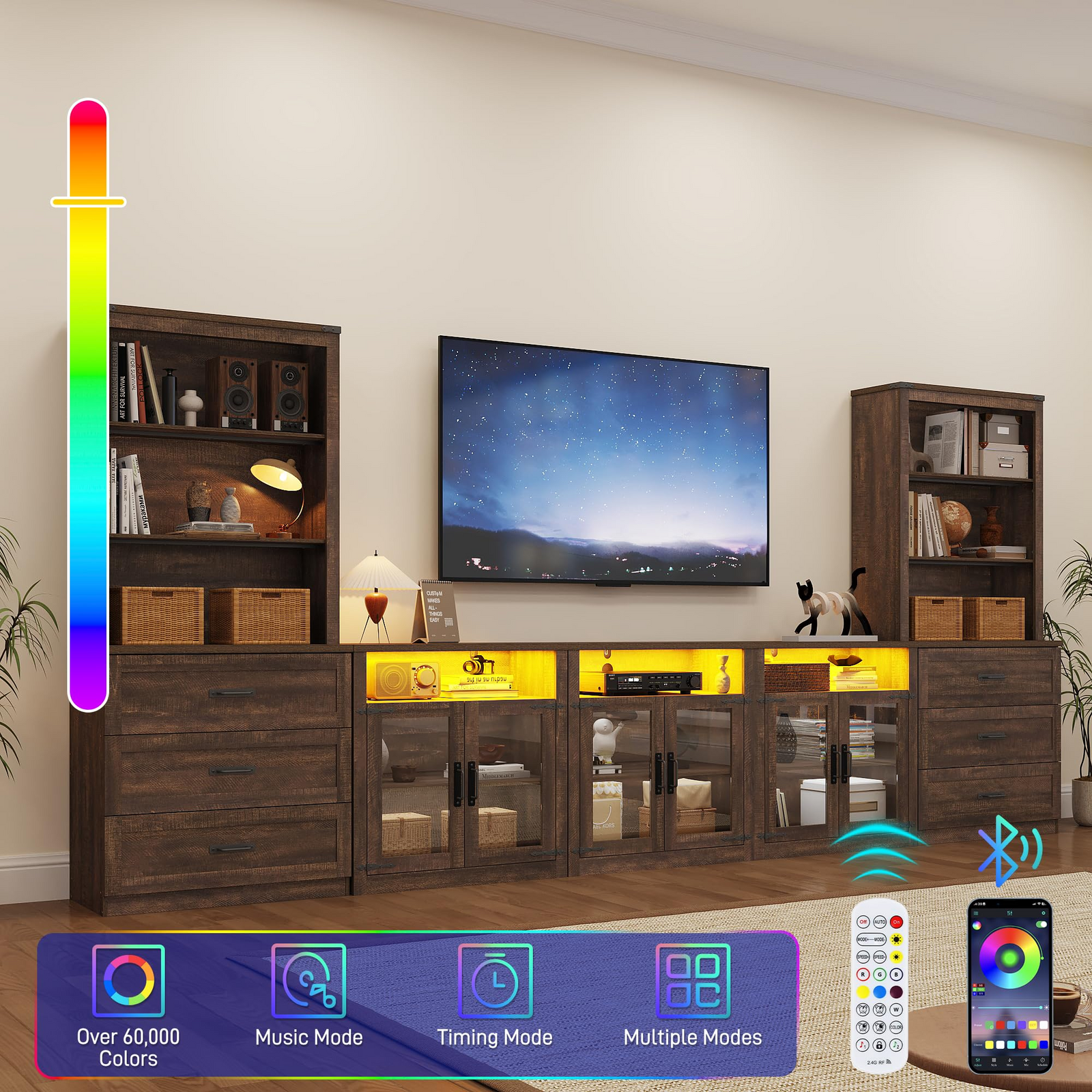 4-Piece TV Stand for TVs up to 100"