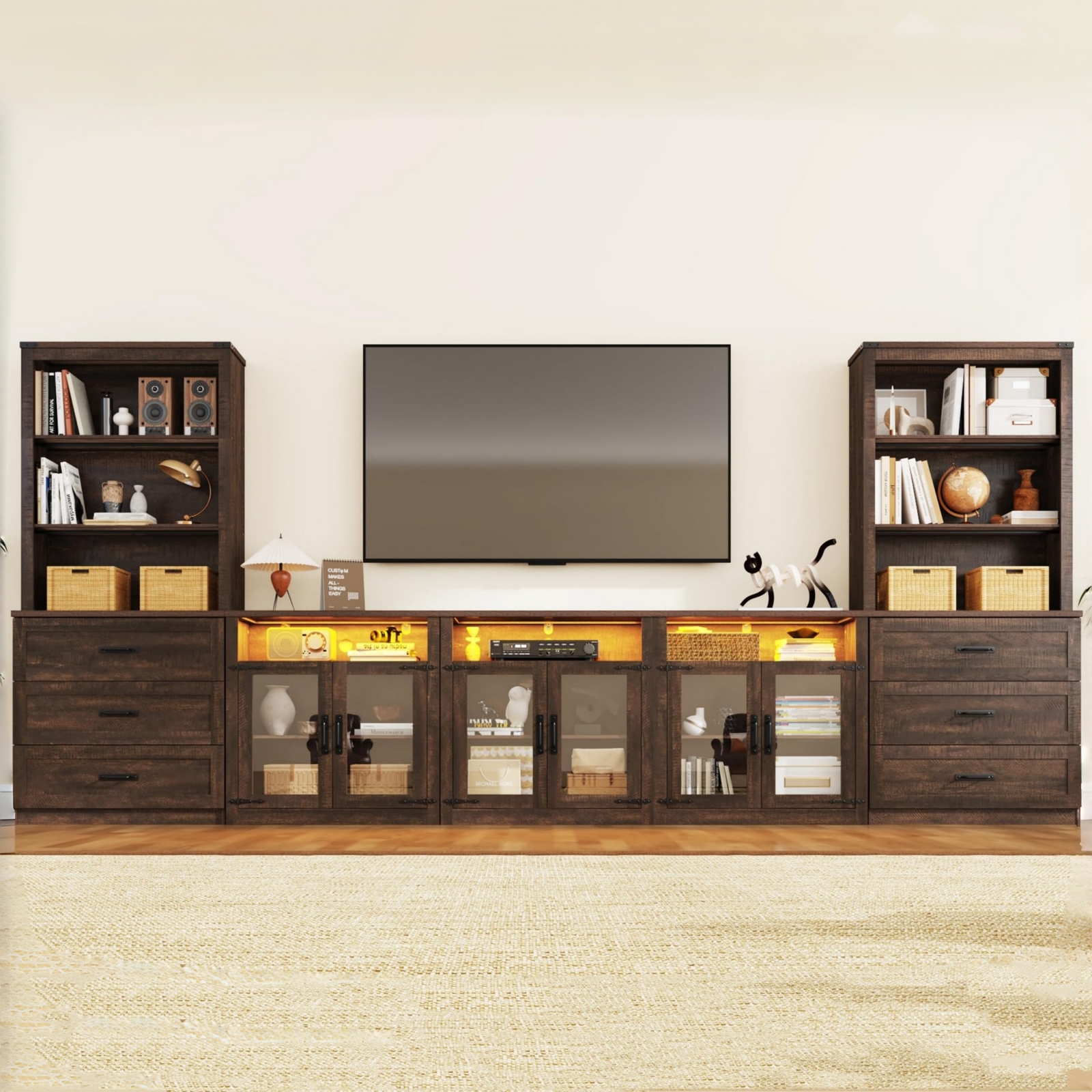 4-Piece TV Stand for TVs up to 100"