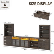 4-Piece TV Stand for TVs up to 100"