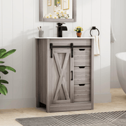 24 Inch Single Bathroom Vanity Cabinet with Sink
