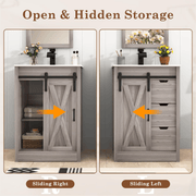 24 Inch Single Bathroom Vanity Cabinet with Sink