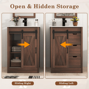 24 Inch Single Bathroom Vanity Cabinet with Sink