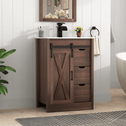 24 Inch Single Bathroom Vanity Cabinet with Sink