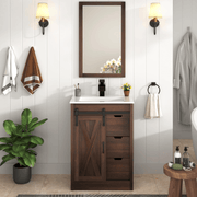 24 Inch Single Bathroom Vanity Cabinet with Sink