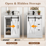 24 Inch Single Bathroom Vanity Cabinet with Sink