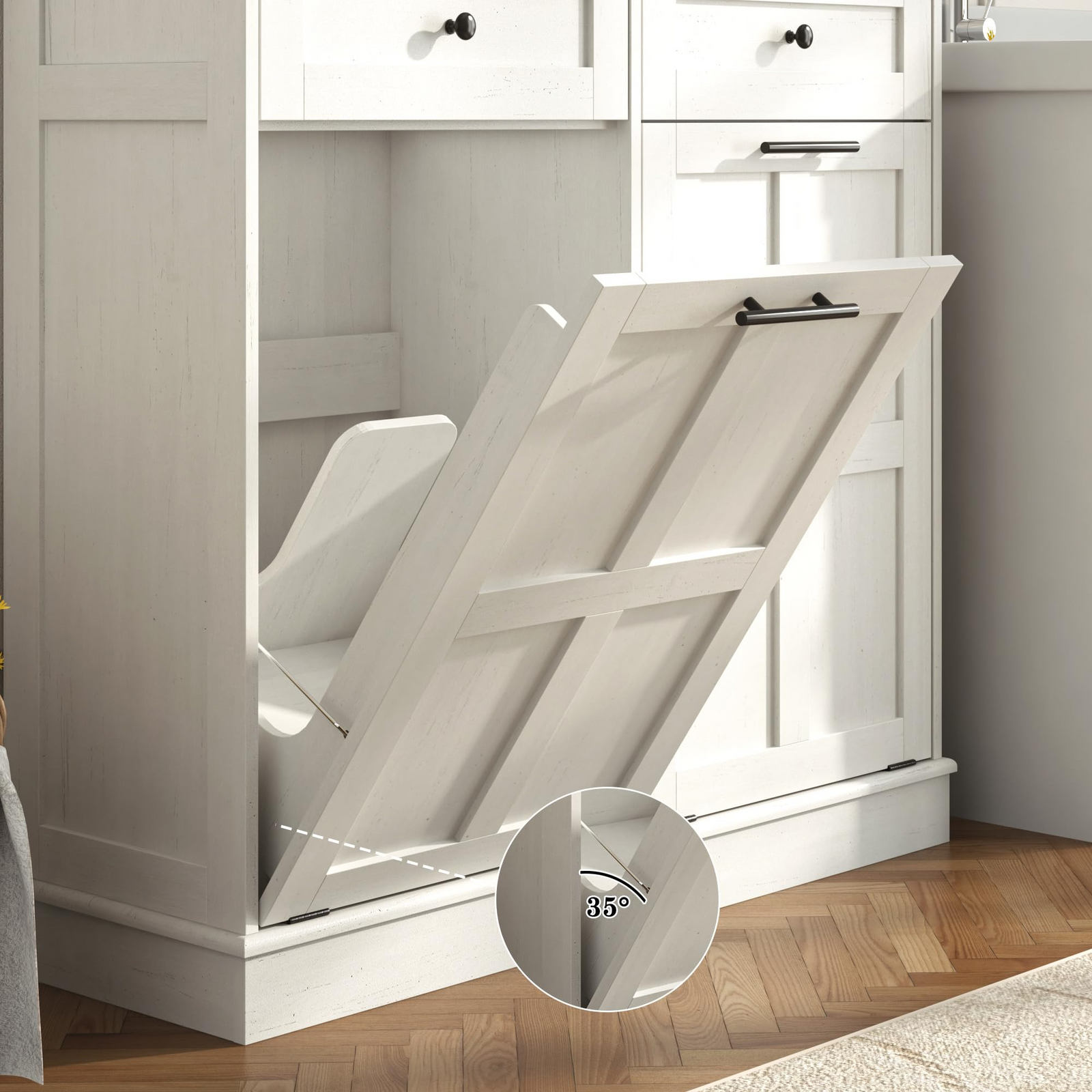 26 Gallons Dual Tilt-Out Trash Can Cabinet