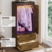 2 Doors Armoire Wardrobe Closet
