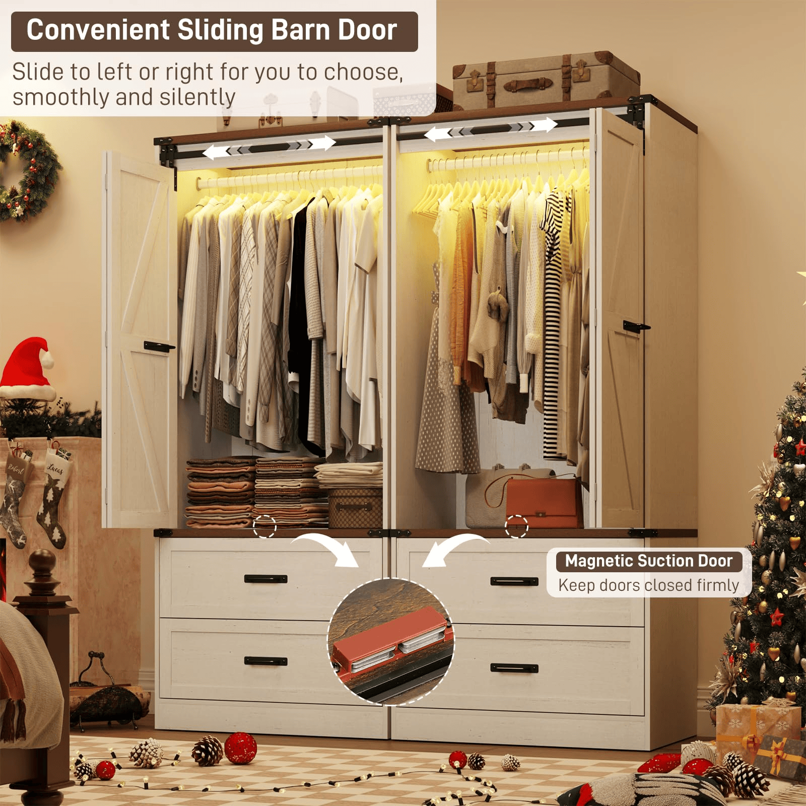 2 Doors Armoire Wardrobe Closet