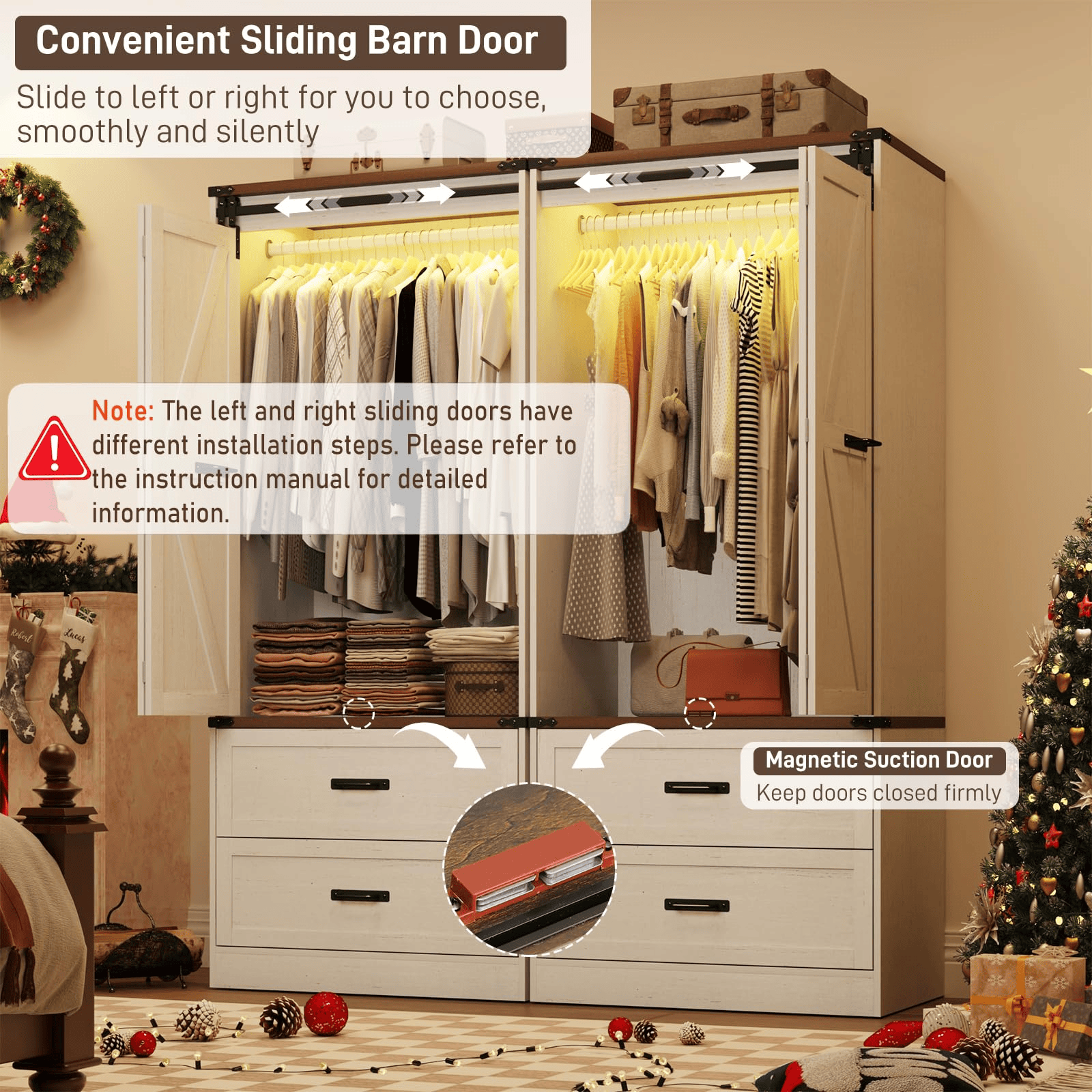 2 Doors Armoire Wardrobe Closet