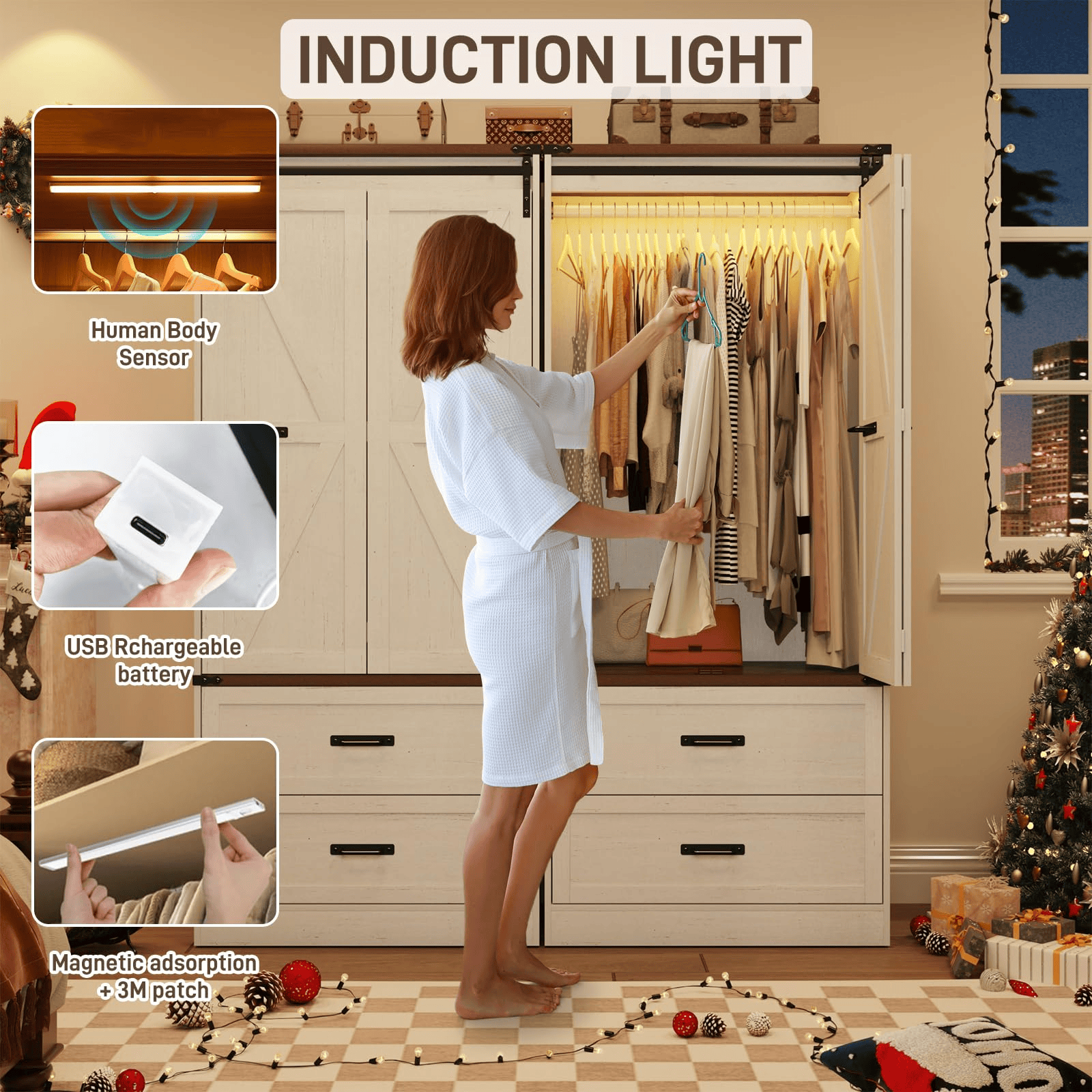 2 Doors Armoire Wardrobe Closet