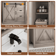 36 Inch Single Bathroom Vanity Cabinet with Sink