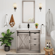 36 Inch Single Bathroom Vanity Cabinet with Sink