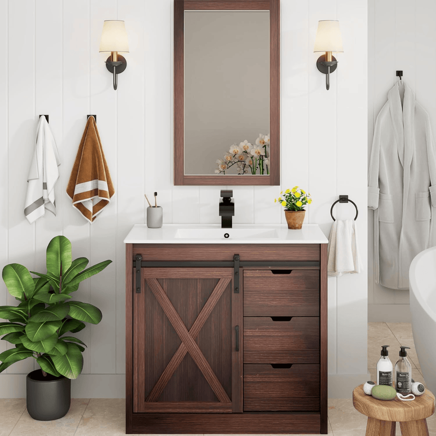36 Inch Single Bathroom Vanity Cabinet with Sink