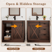 36 Inch Single Bathroom Vanity Cabinet with Sink