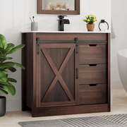 36 Inch Single Bathroom Vanity Cabinet with Sink