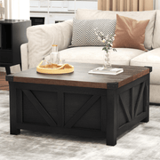 36"/40" Lift Top Coffee Table Wood with Charging Station