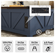 36"/40" Lift Top Coffee Table Wood with Charging Station