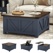 36"/40" Lift Top Coffee Table Wood with Charging Station