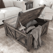 36"/40" Lift Top Coffee Table Wood with Charging Station