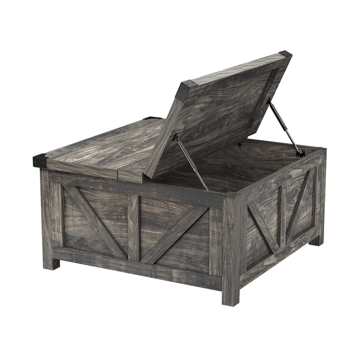 36"/40" Lift Top Coffee Table Wood with Charging Station