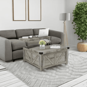 36"/40" Lift Top Coffee Table Wood with Charging Station