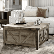 36"/40" Lift Top Coffee Table Wood with Charging Station