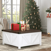 36"/40" Lift Top Coffee Table Wood with Charging Station