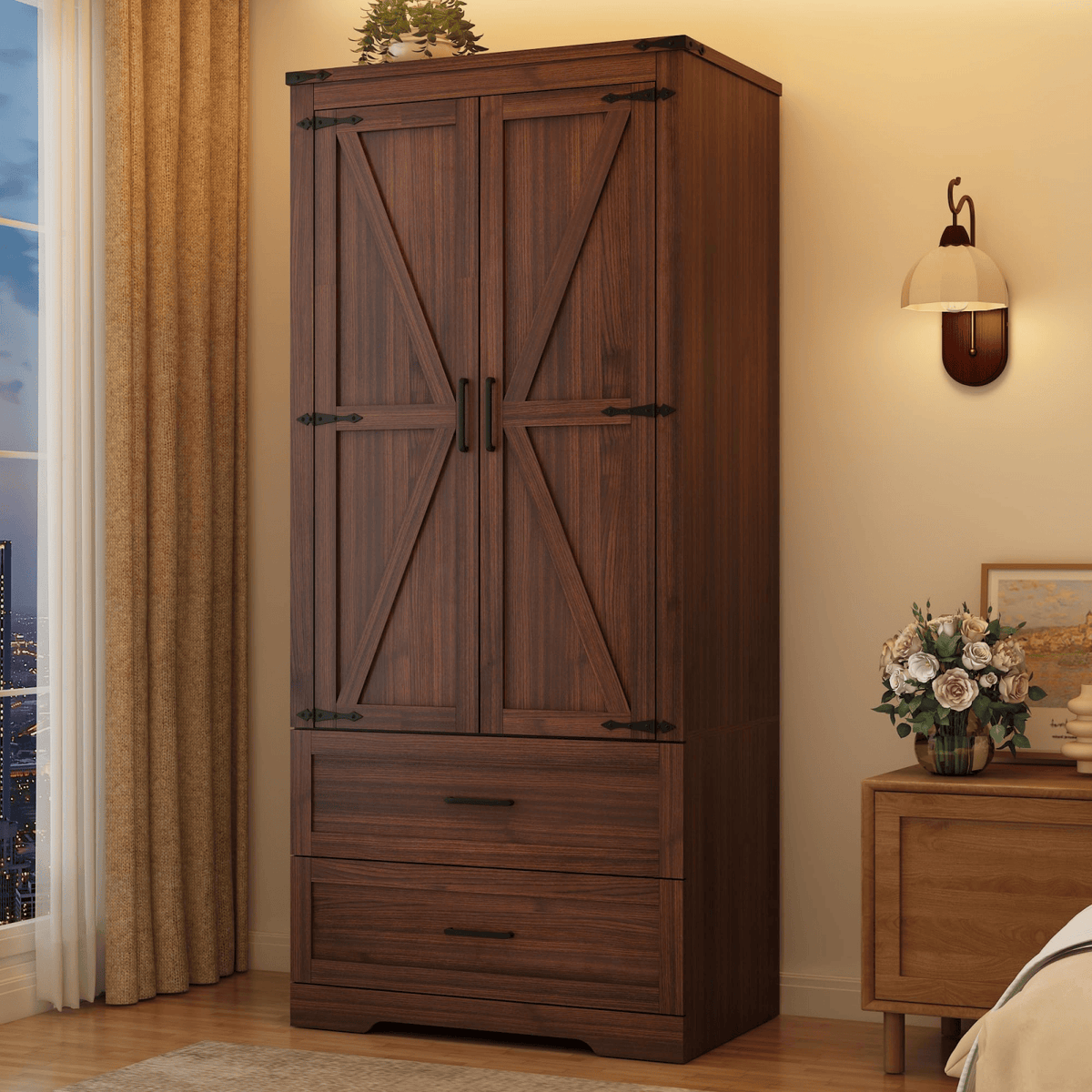 3 Doors Armoire Wardrobe Closet