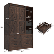 3 Doors Armoire Wardrobe Closet