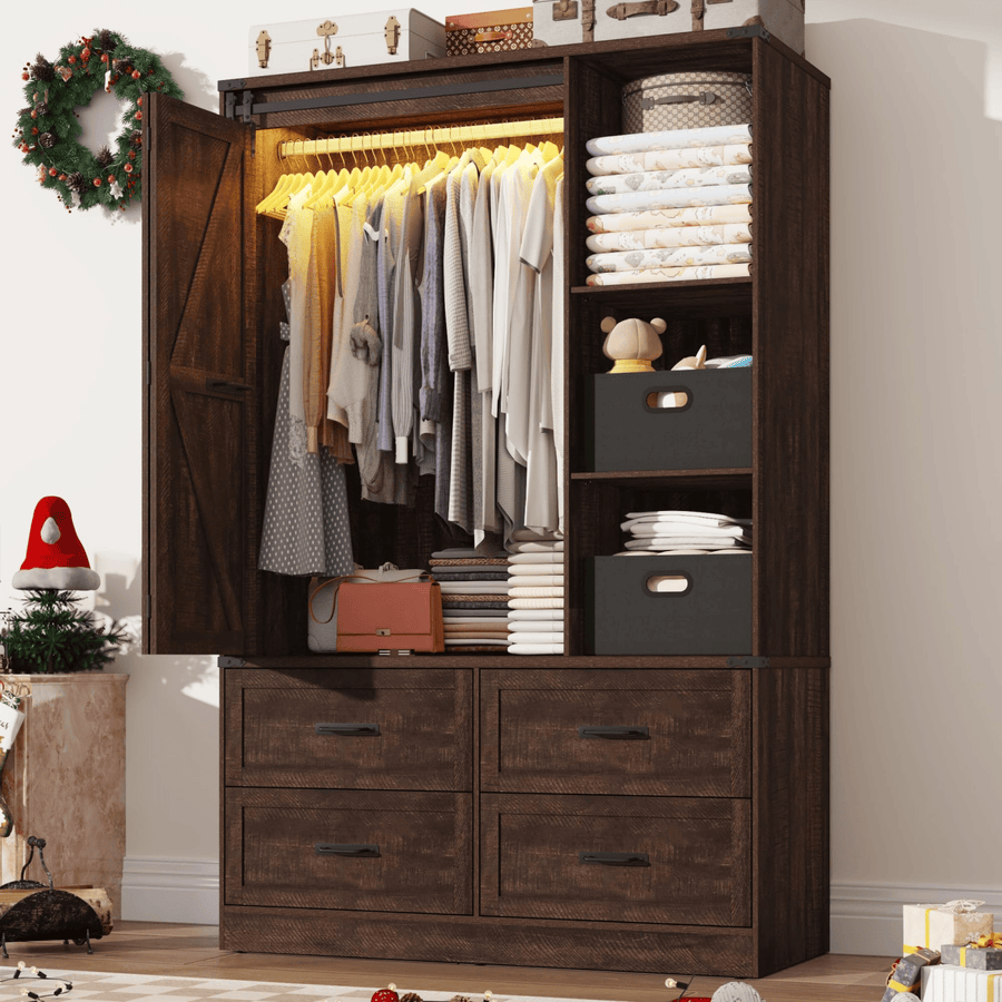 3 Doors Armoire Wardrobe Closet