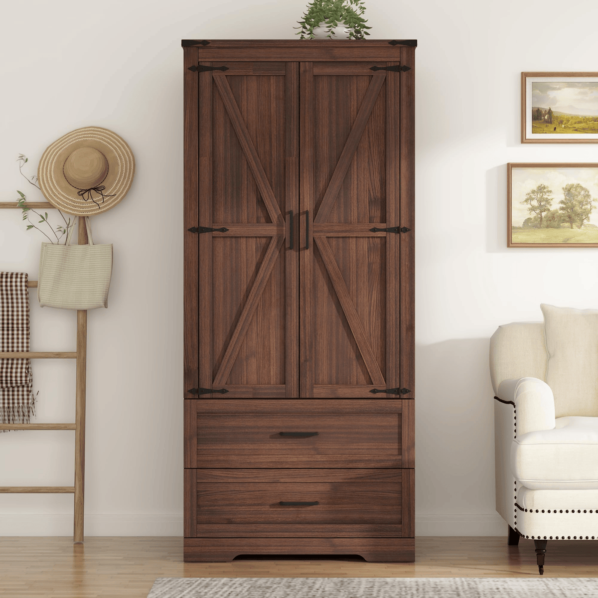 3 Doors Armoire Wardrobe Closet