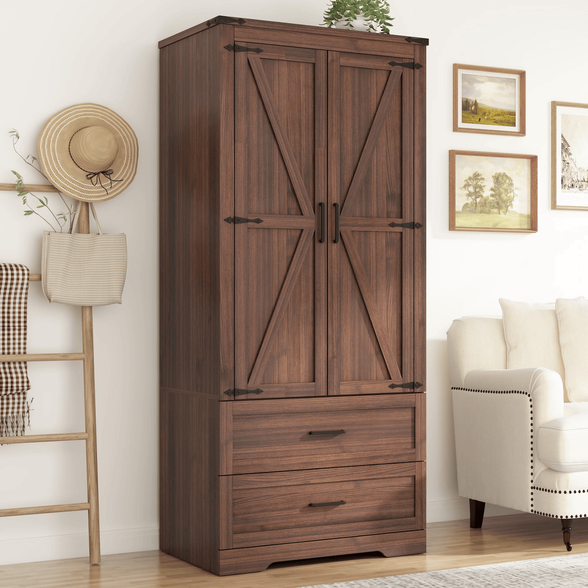 3 Doors Armoire Wardrobe Closet