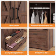 3 Doors Armoire Wardrobe Closet
