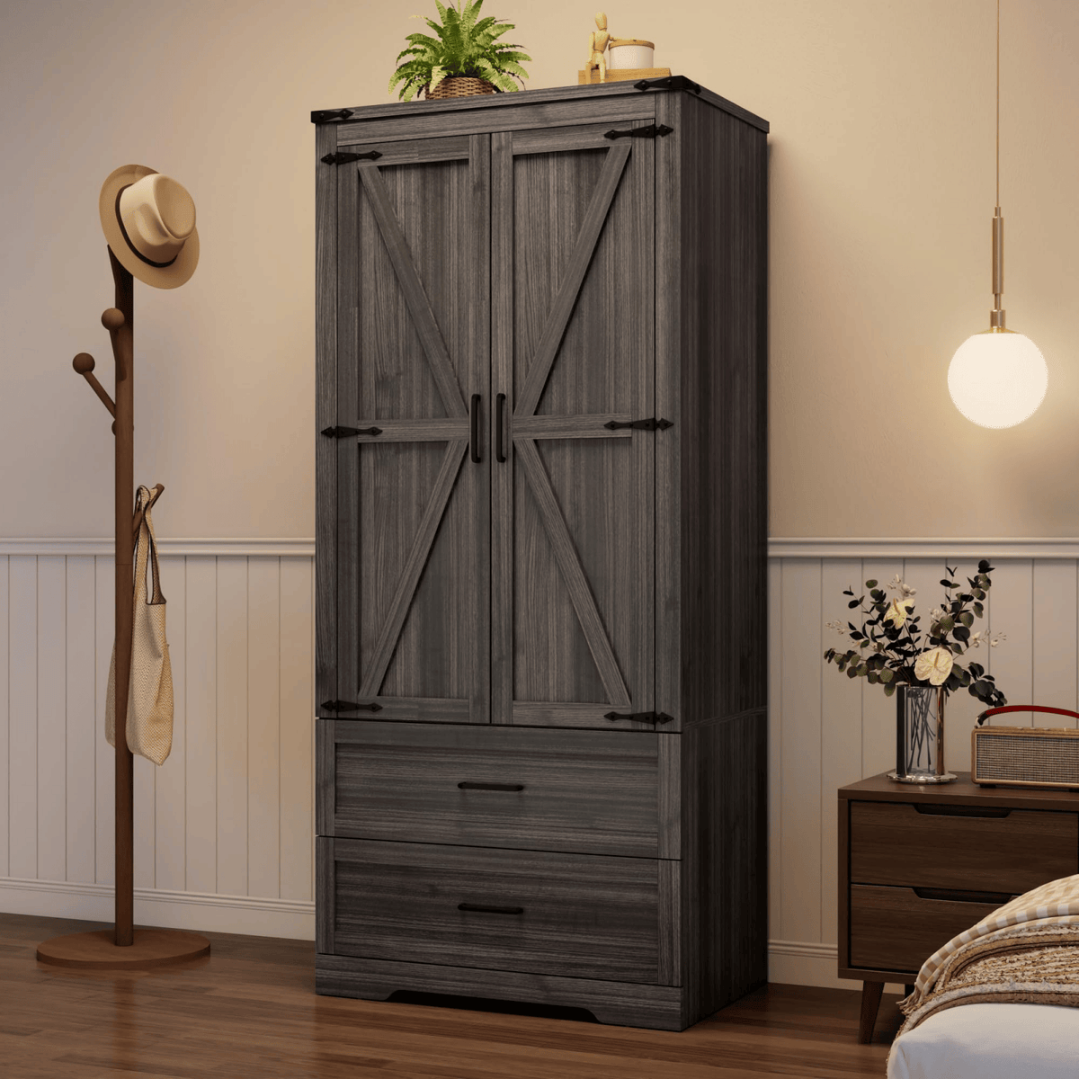 3 Doors Armoire Wardrobe Closet