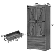 3 Doors Armoire Wardrobe Closet