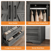 3 Doors Armoire Wardrobe Closet
