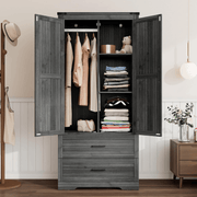 3 Doors Armoire Wardrobe Closet