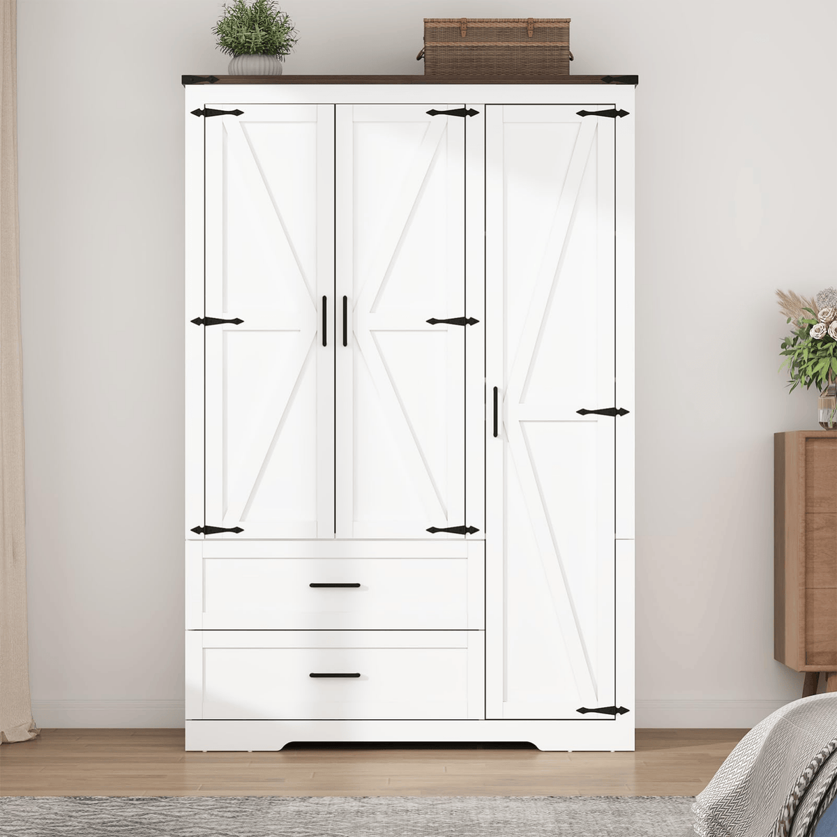 3 Doors Armoire Wardrobe Closet