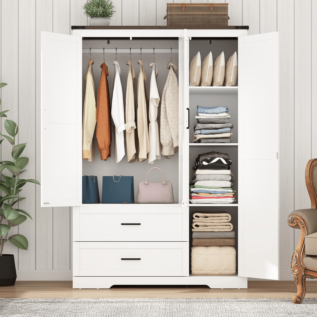 3 Doors Armoire Wardrobe Closet