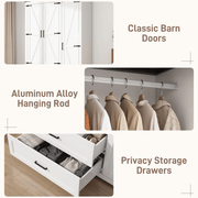 3 Doors Armoire Wardrobe Closet