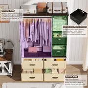 3 Doors Armoire Wardrobe Closet