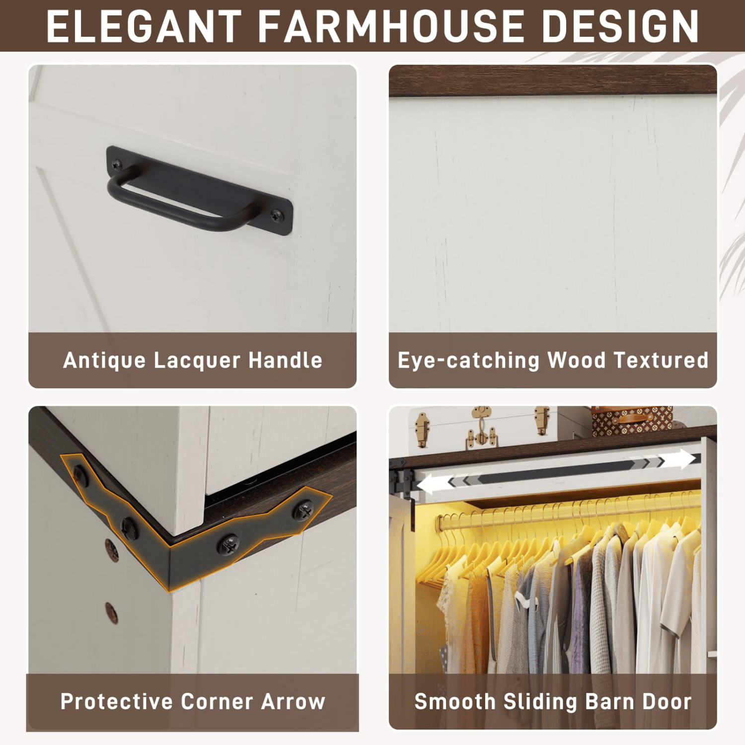 3 Doors Armoire Wardrobe Closet
