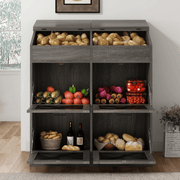 6 Gallons Wood Potato Onion Storage Bin