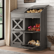 6 Gallons Wood Potato Onion Storage Bin