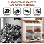 6 Gallons Wood Potato Onion Storage Bin
