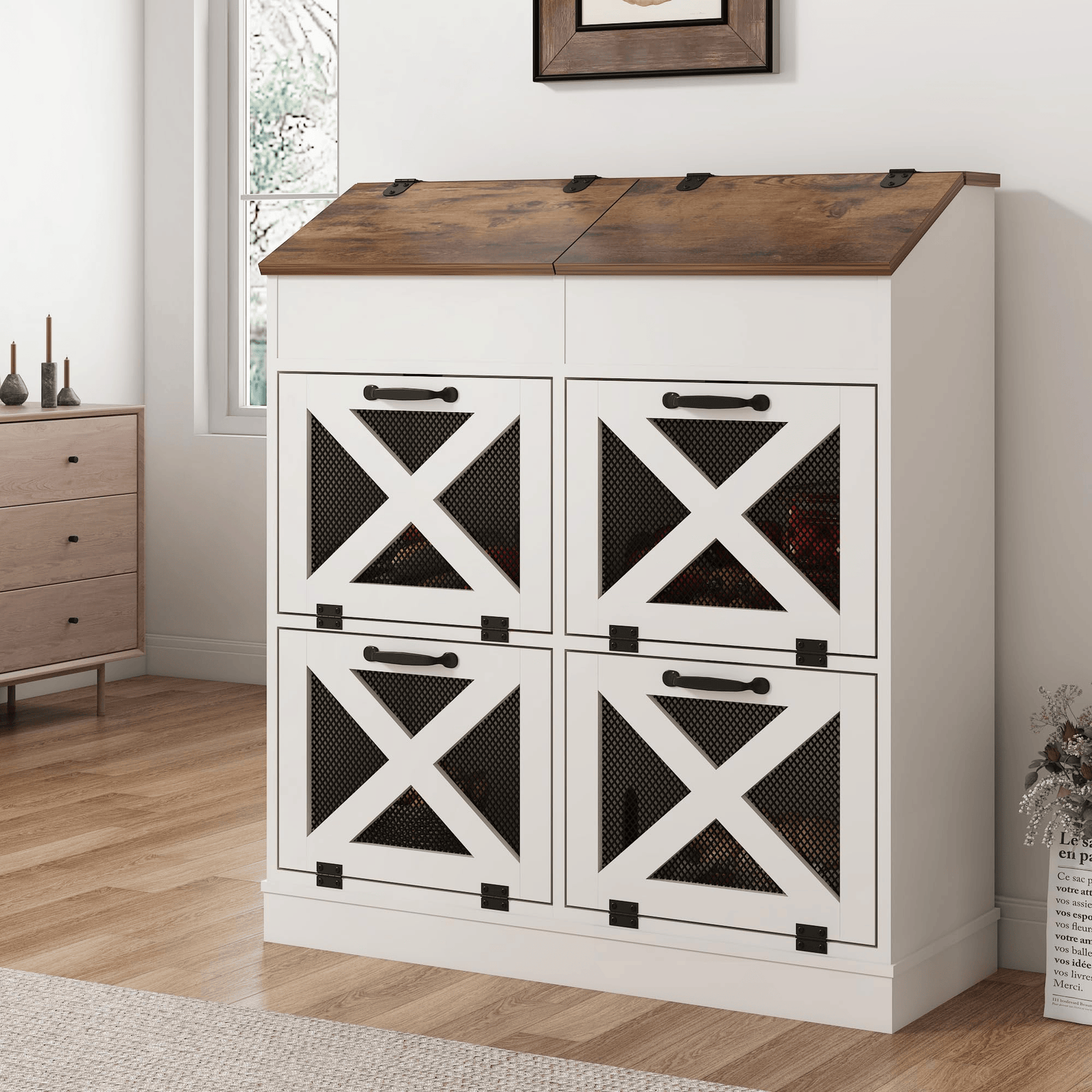 6 Gallons Wood Potato Onion Storage Bin