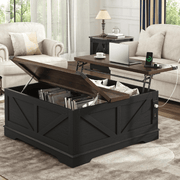 36"/40" Lift Top Coffee Table Wood with Charging Station