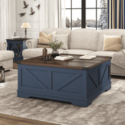 36"/40" Lift Top Coffee Table Wood with Charging Station
